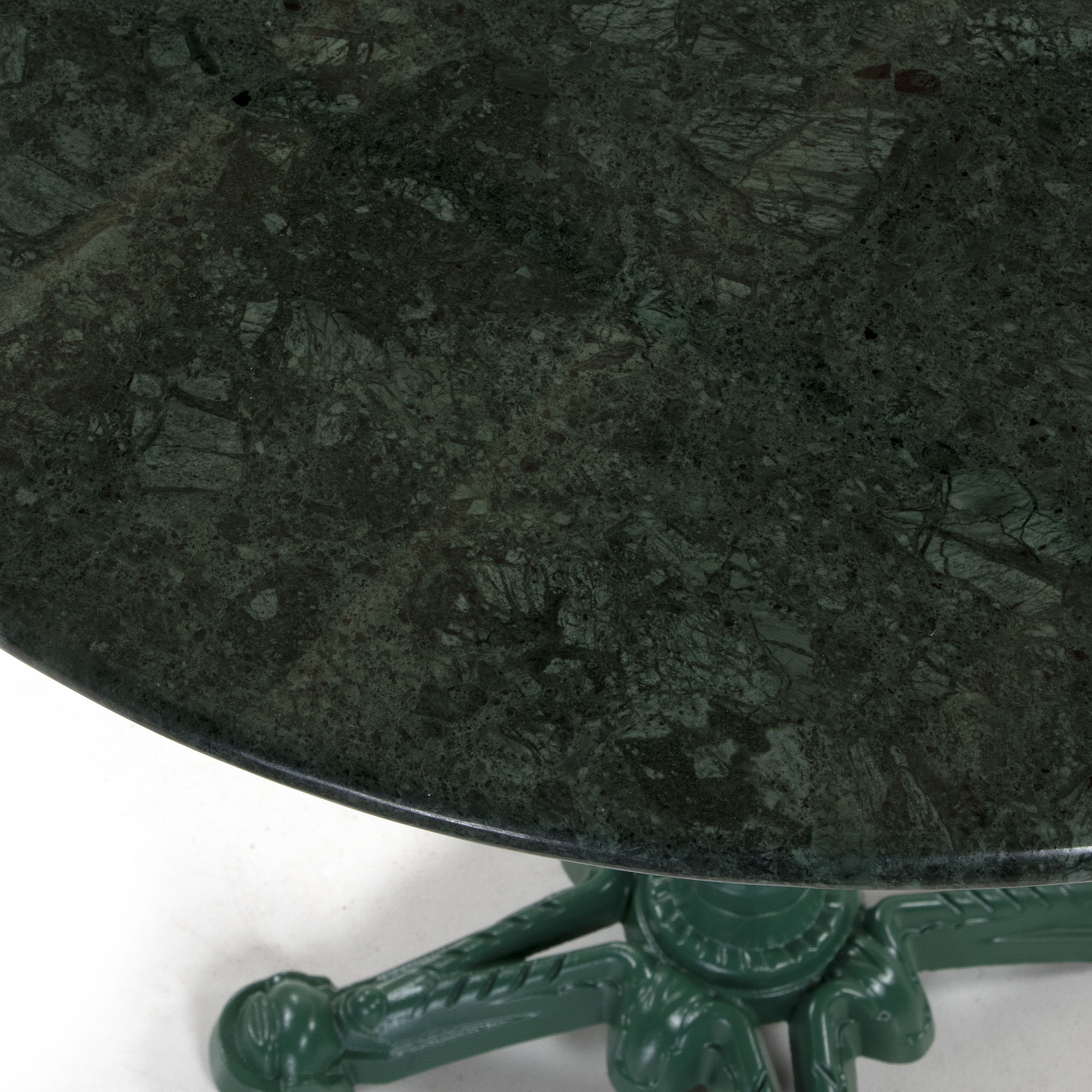 Seine cafébord grön/grön marmor Ø60 cm