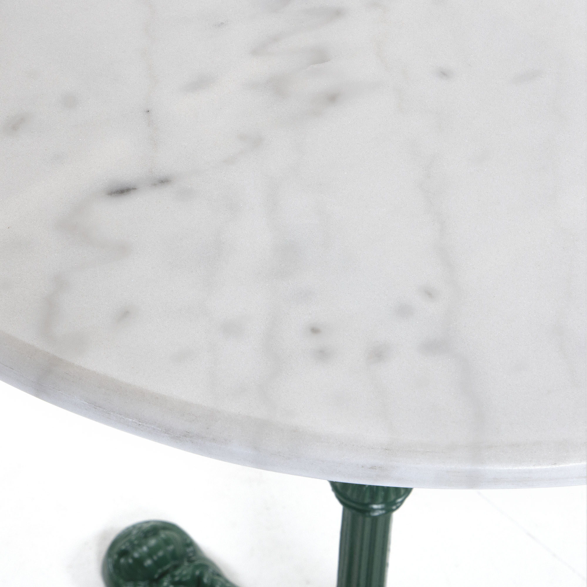 Seine cafébord grön/vit marmor Ø60 cm
