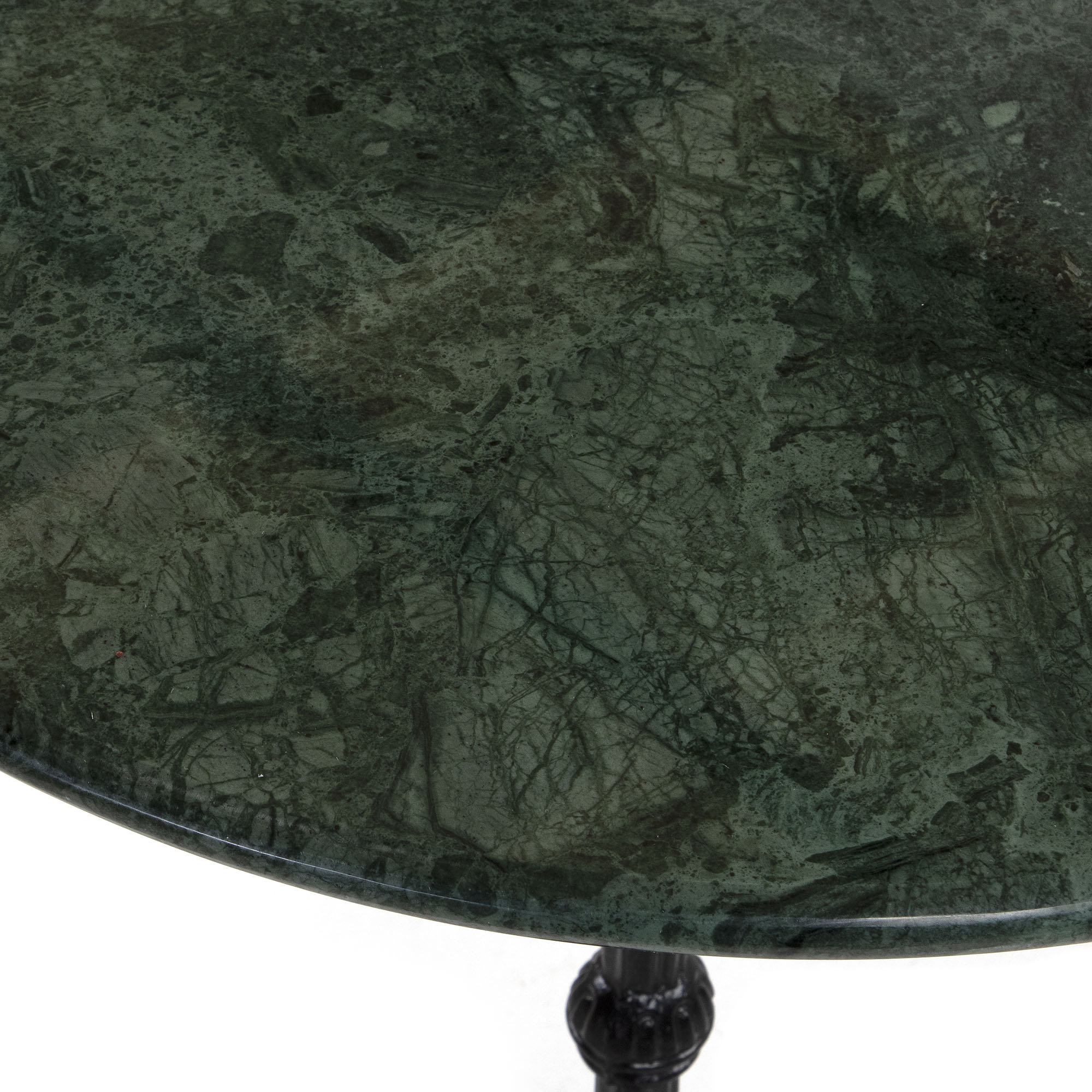 Seine cafébord svart/grön marmor Ø70 cm