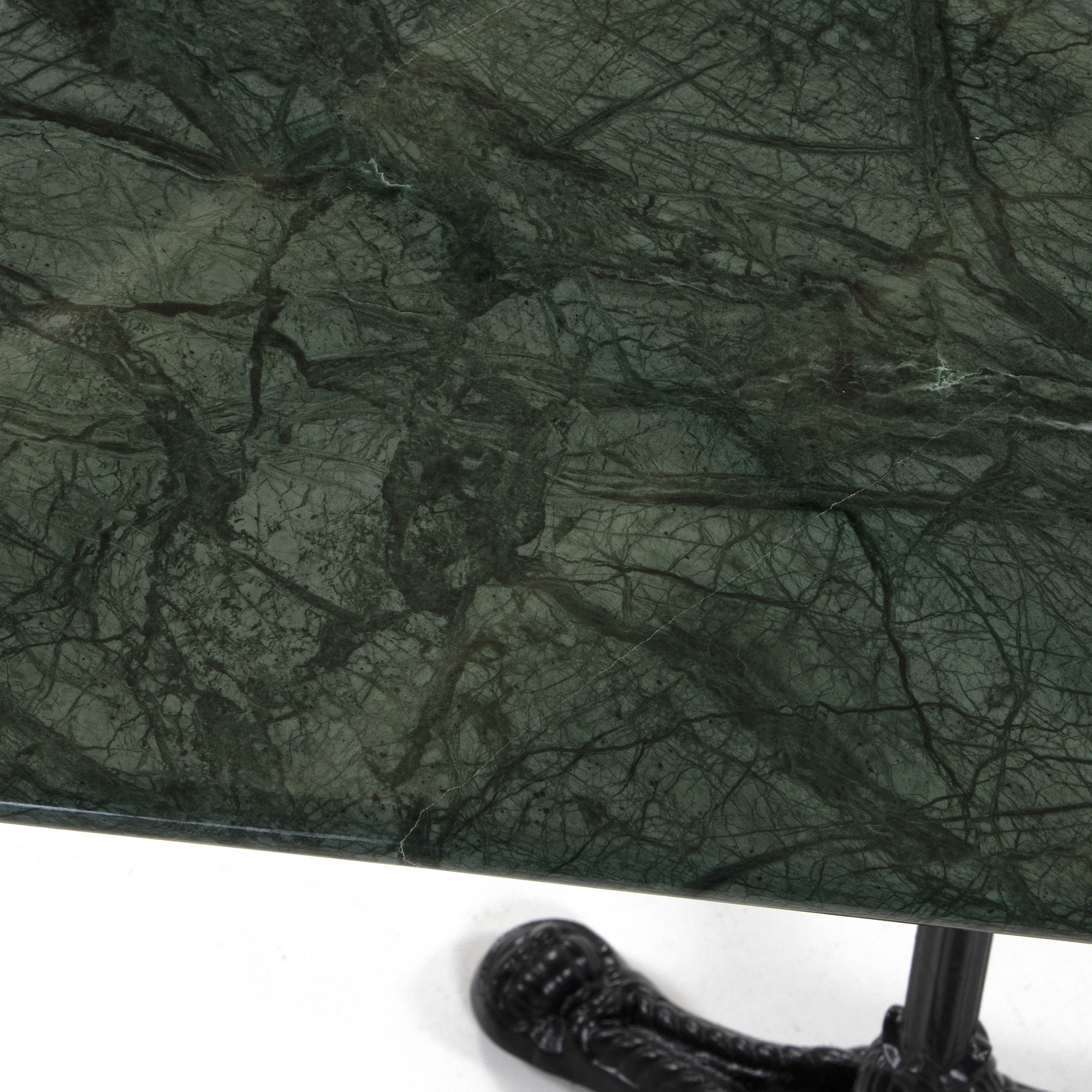 Seine cafébord svart/grön marmor 60x60 cm