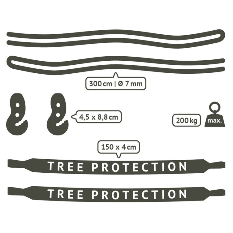 TreeMount universal-upphängning för hänggungor och hängmattor 2-pack
