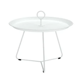Eyelet sidobord vit Ø58 cm
