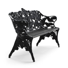 Classic ormbunkssoffa svartlackad