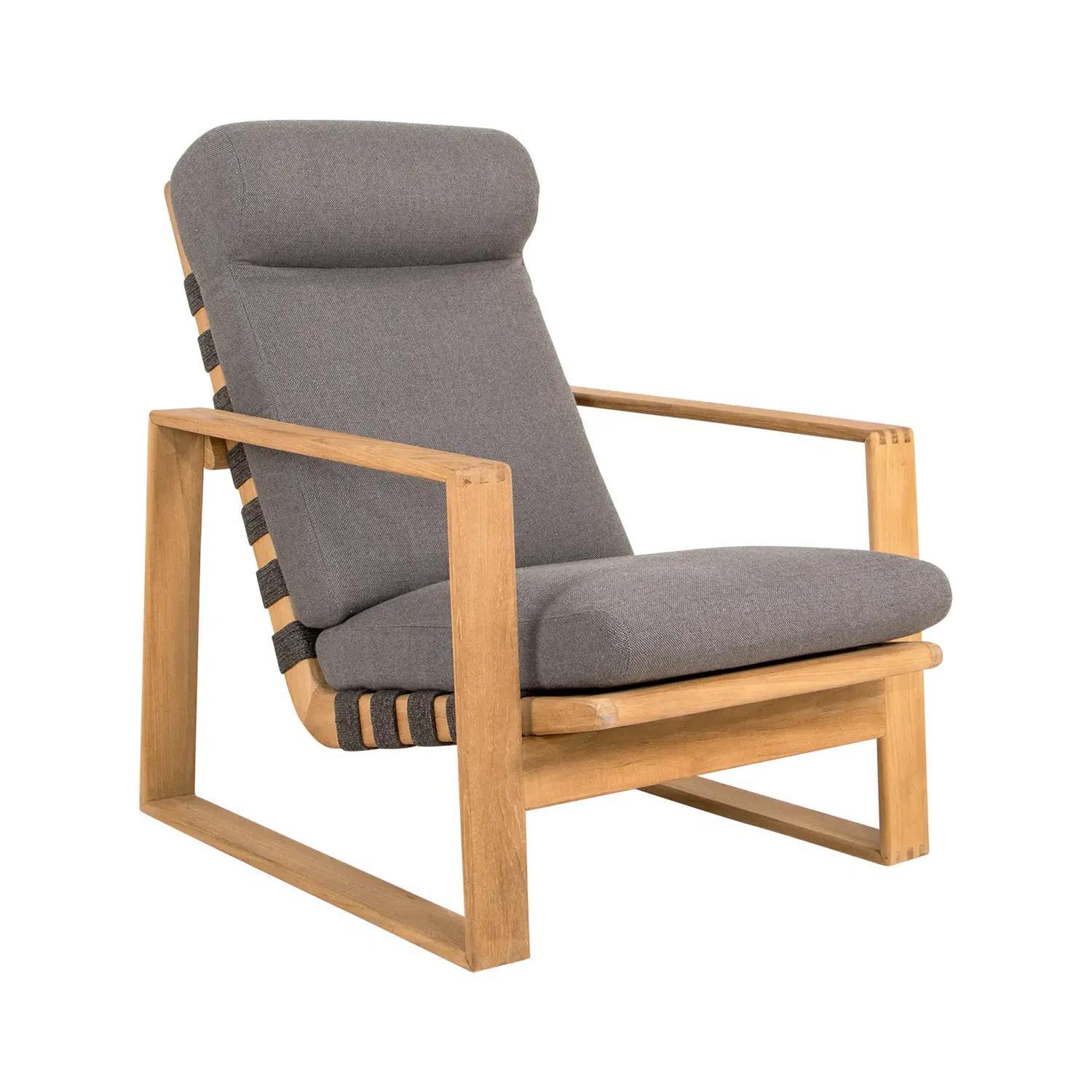 Endless Soft highback fåtölj teak/grå AirTouch