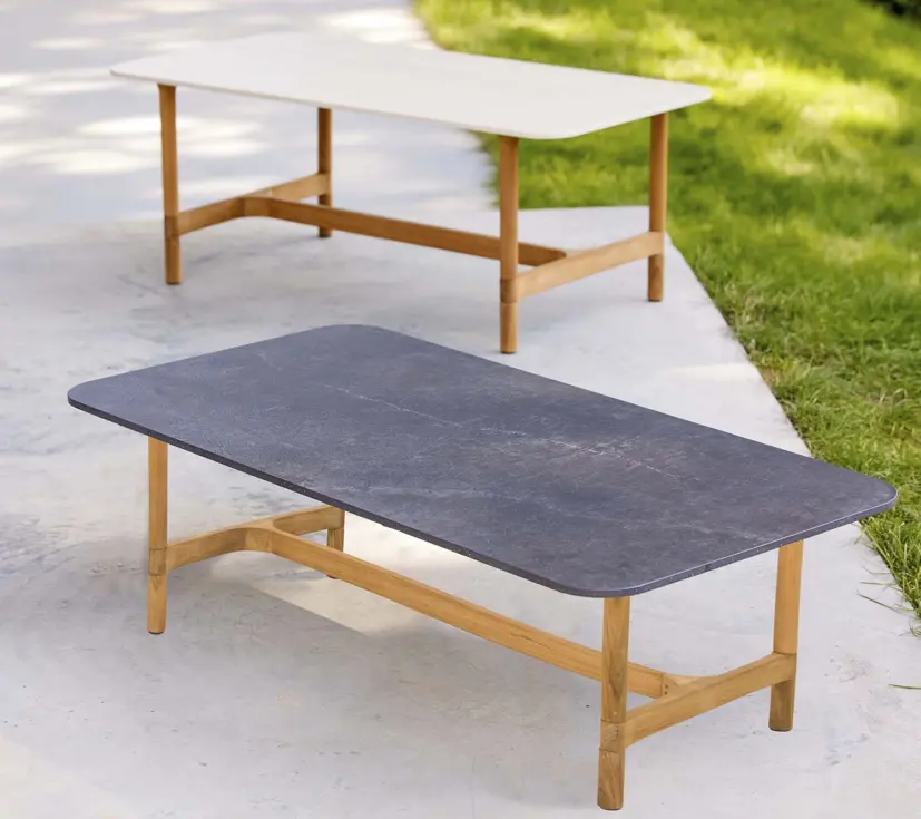Twist soffbord teak/keramik 120x60 cm
