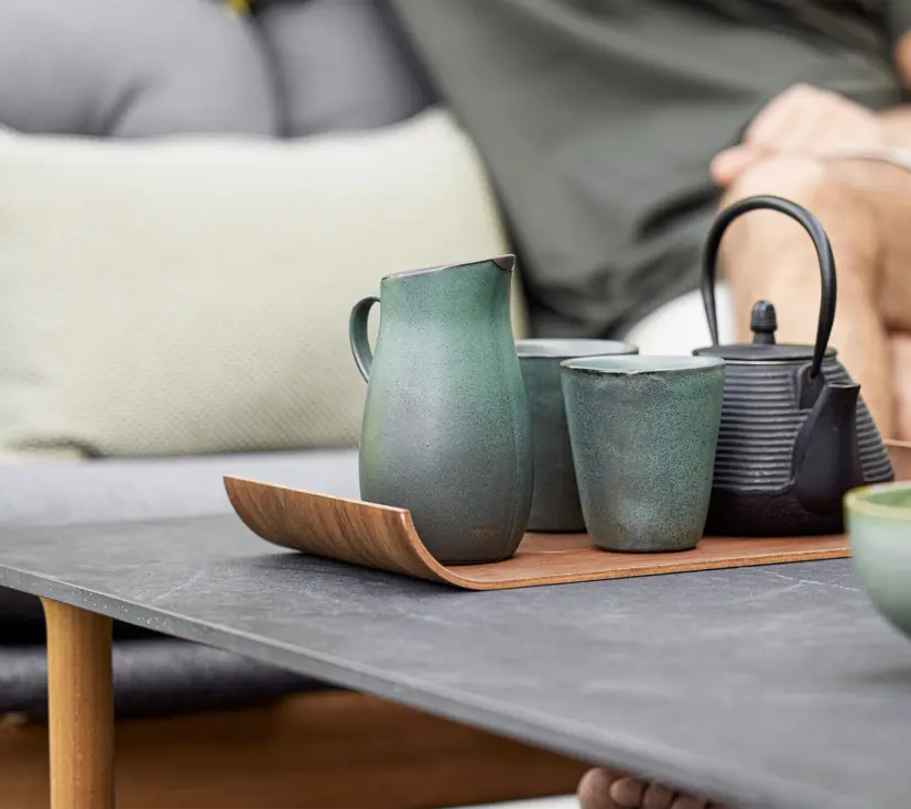 Twist soffbord teak/keramik 120x60 cm