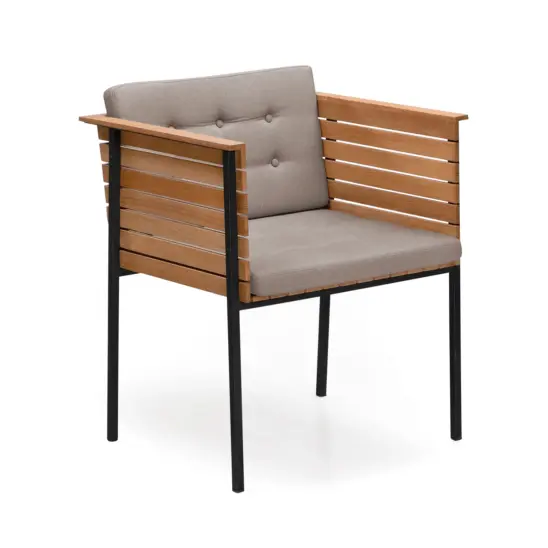 Häringe karmstol svart/teak/naturgrå