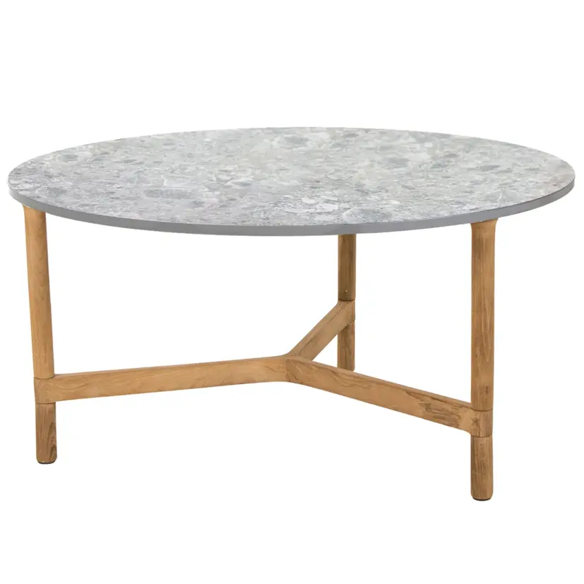 Twist soffbord teak Ø90 cm