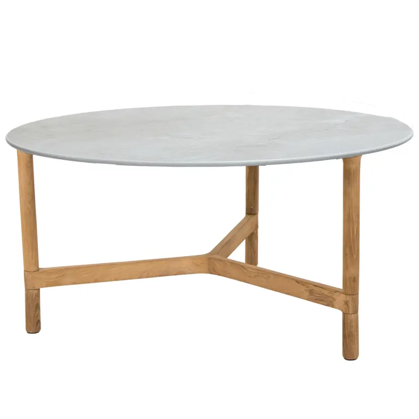 Twist soffbord teak Ø90 cm