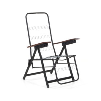 Ett klassiskt BadenBaden stativ i antracitgrått med träarmstöd.