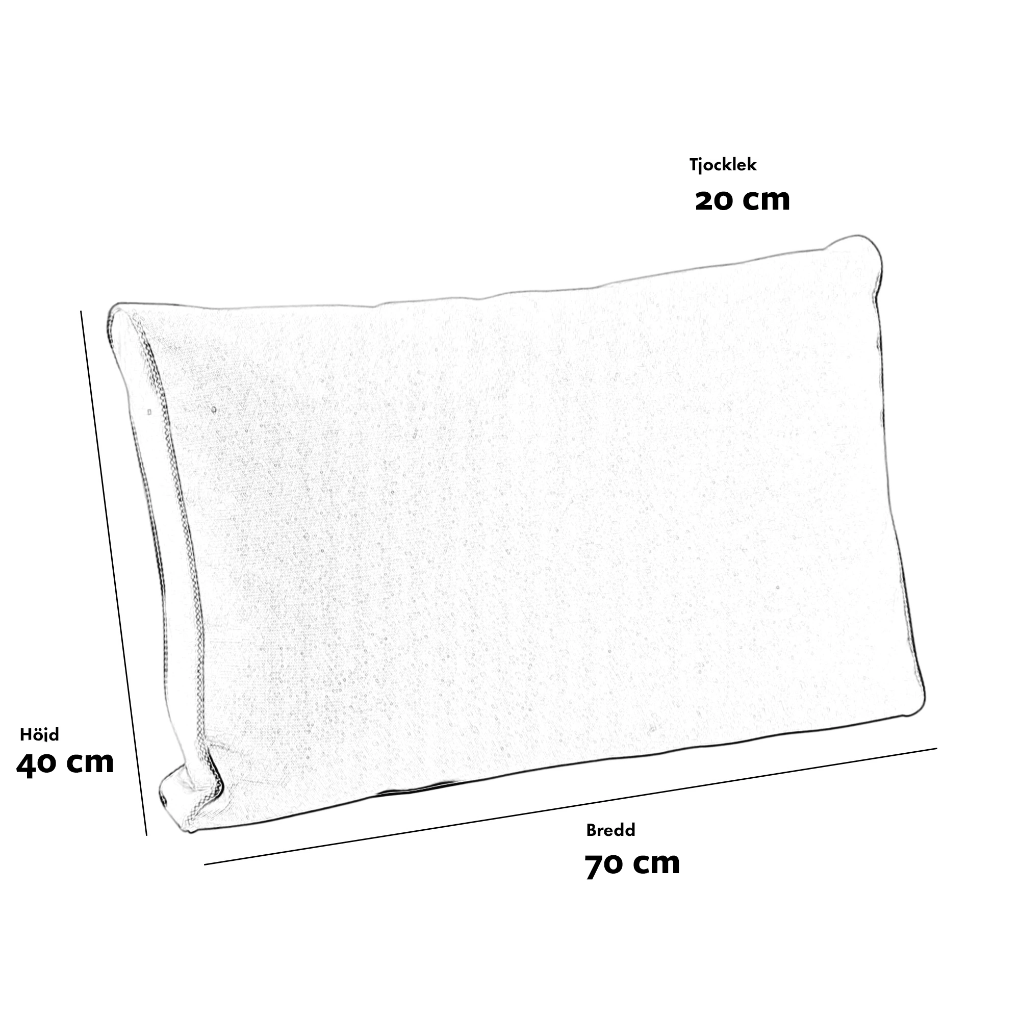 Royal Allväder Bonnie ryggdyna - grå, 70x40 cm