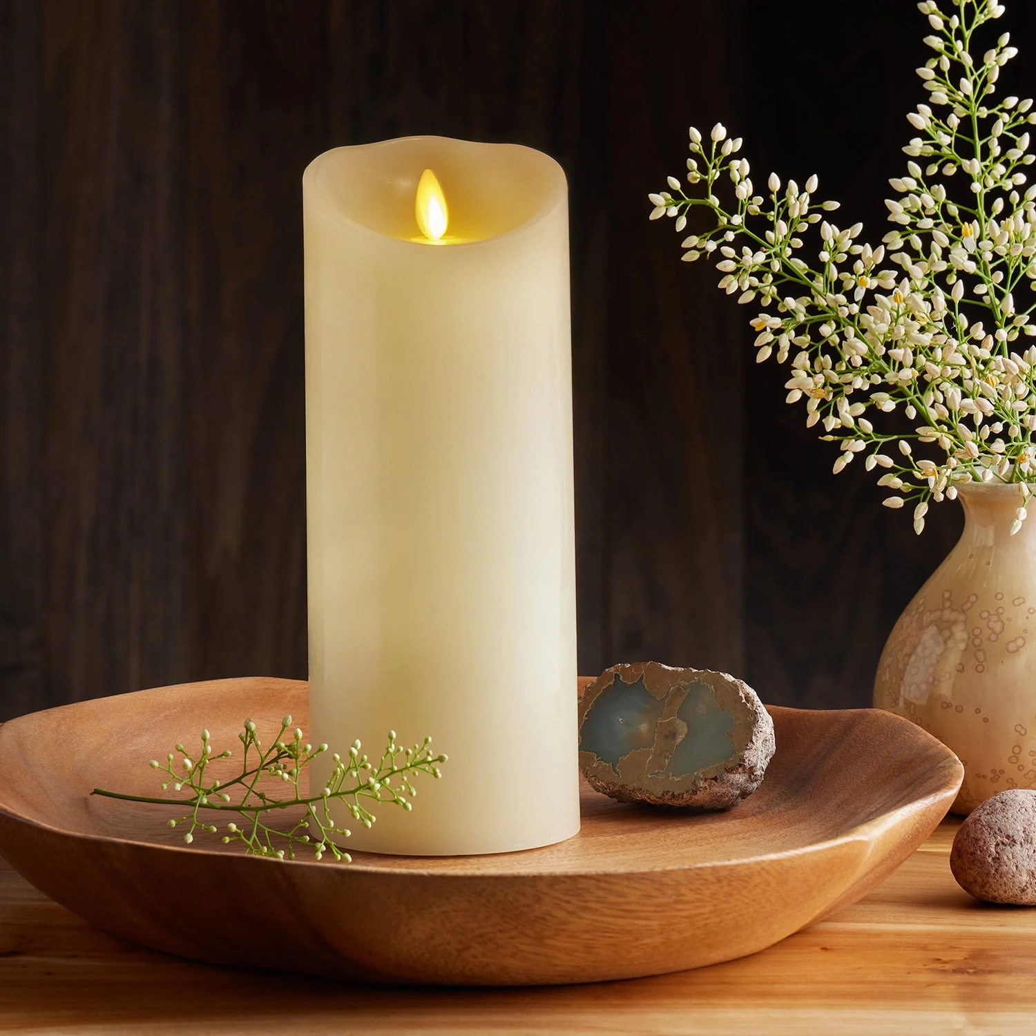 Luminara blockljus inomhus Ivory 23 cm
