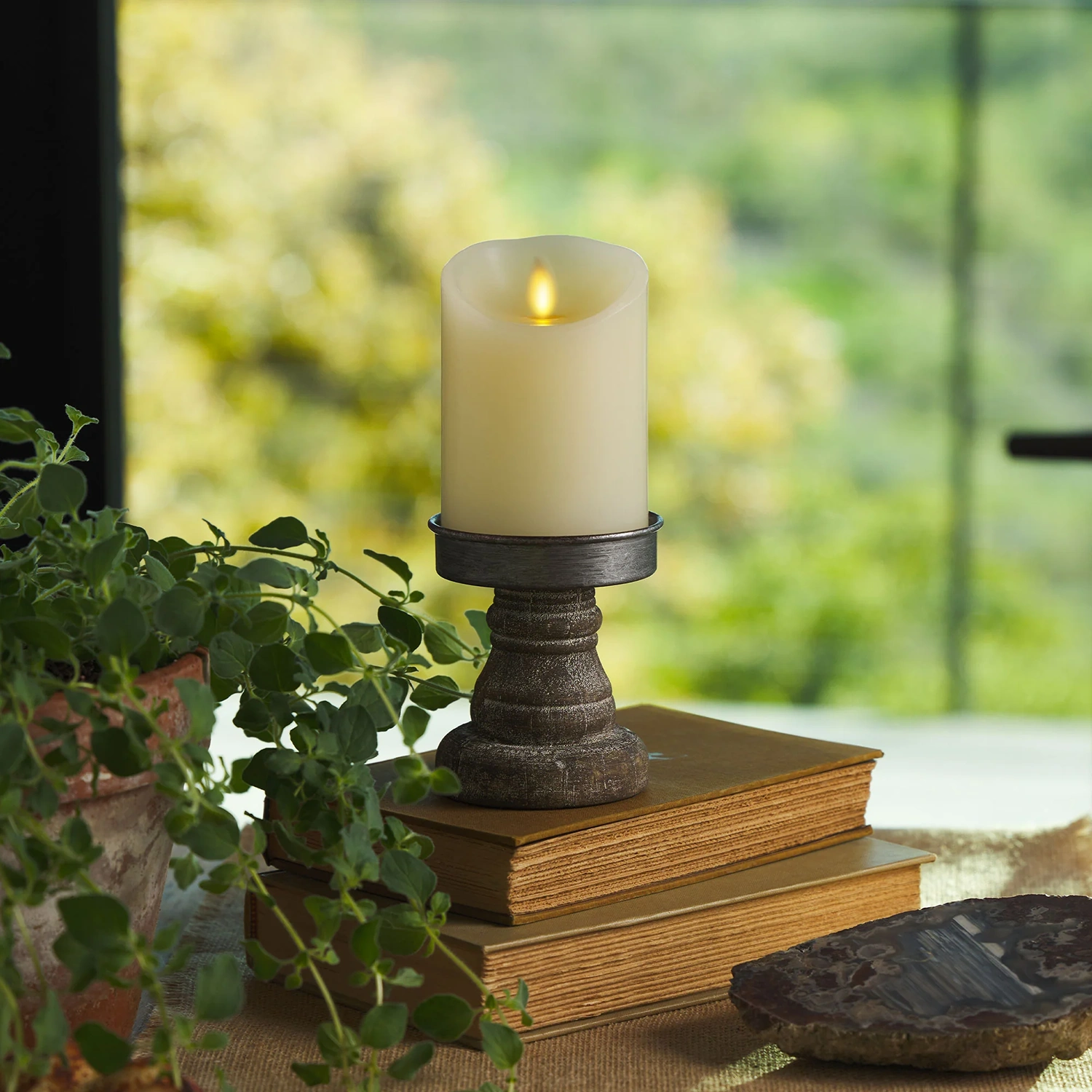 Luminara blockljus inomhus Ivory 11 cm
