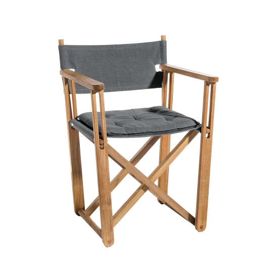 Kryss matstol teak - mörkgrå Heritage slate