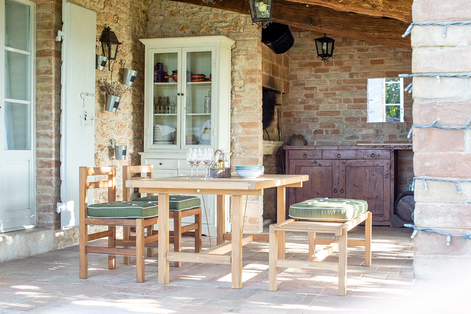 Stol 06 teak - med dyna