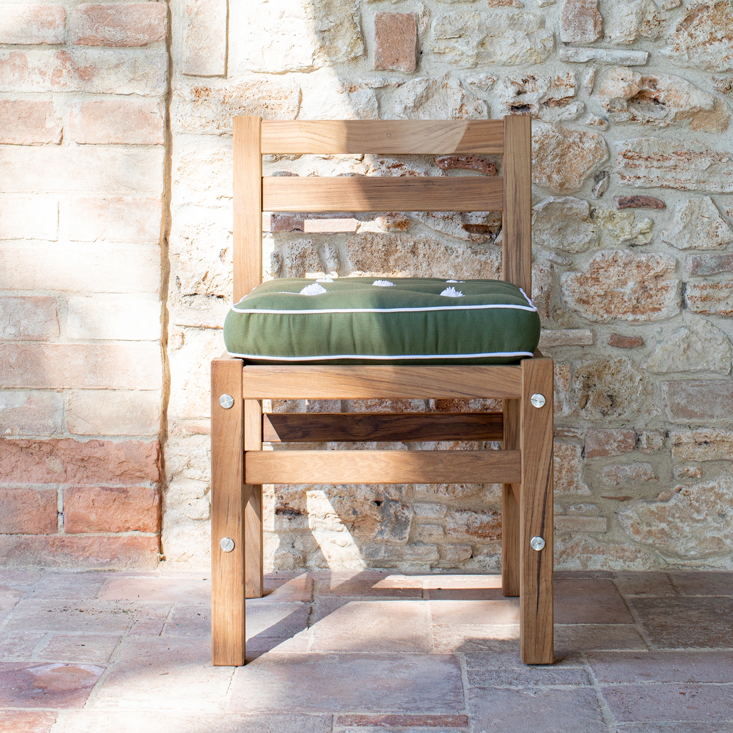 Stol 06 teak - med dyna