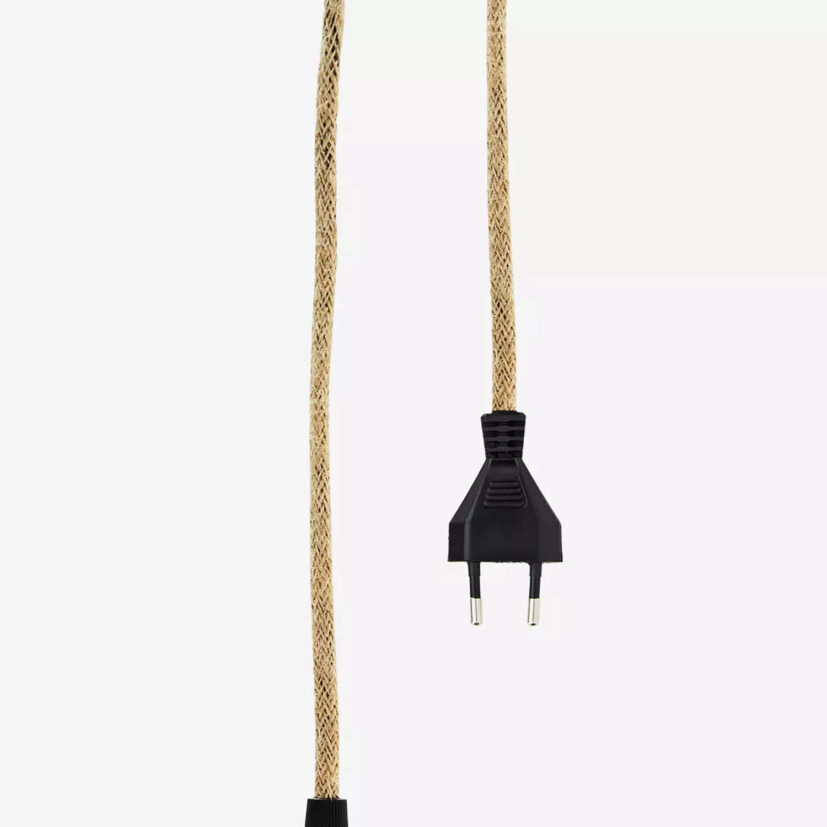 Madam Stoltz Lampsladd svart/natur 3 meter