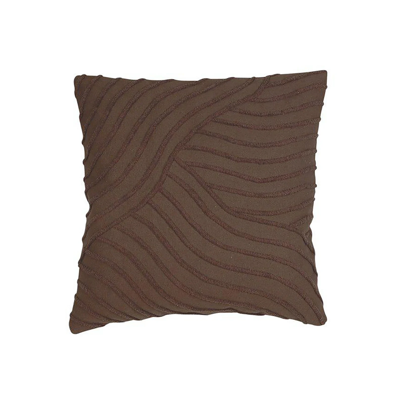 Flow kuddfodral brun 48x48 cm