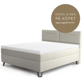Jensen Prestige kontinentalsäng inkl. gavel och ben