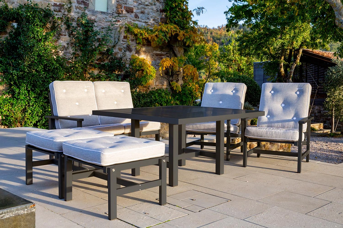 Soffa 08 svart aluminium