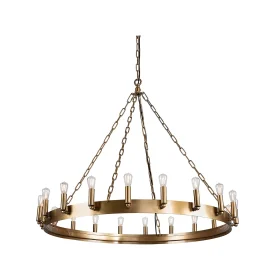 Crown taklampa old brass, Ø105 cm