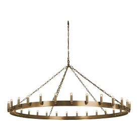 Crown taklampa old brass, Ø165 cm