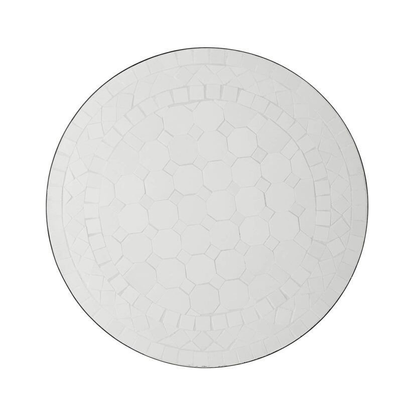 Wikholm form Venice mosaikbord vit/svart Ø70 cm