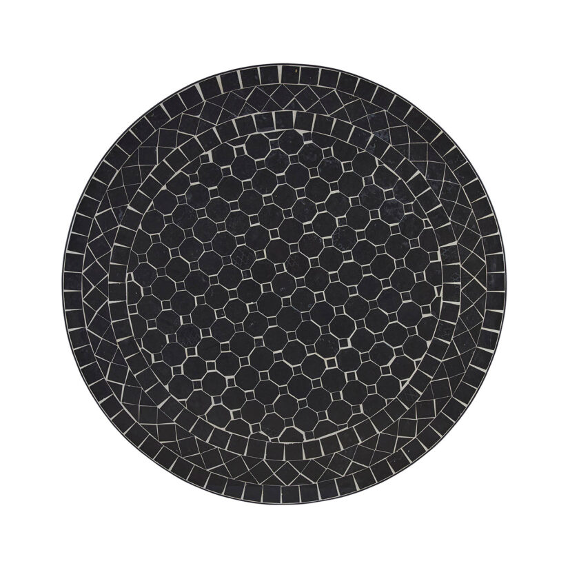 Wikholm form Venice mosaikbord svart/svart Ø100 cm