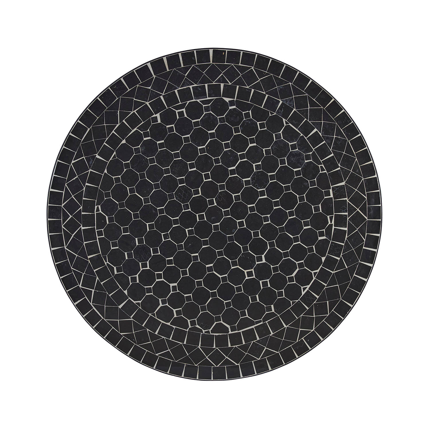 Venice mosaikbord svart/svart Ø100 cm