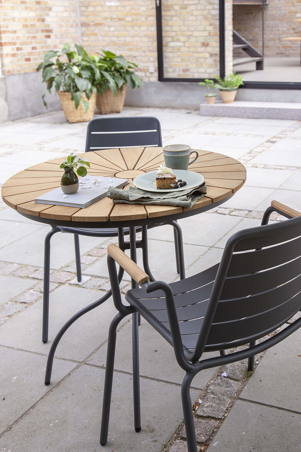 Ellen cafébord teak/antracit Ø80 cm - Bild 2