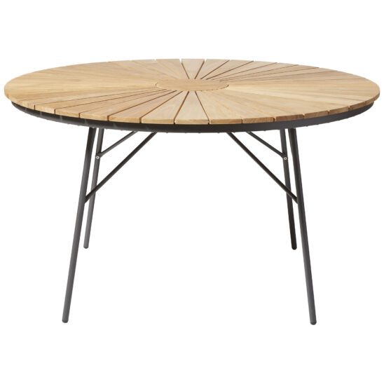 Cinas Ellen bord teak/antracit Ø130 cm