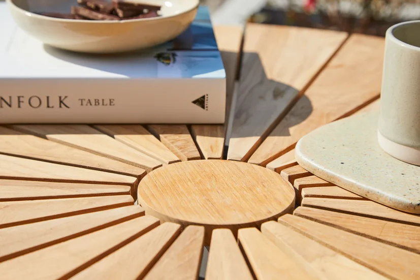 Ellen caféset teak/antracit