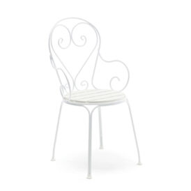 Classic karmstol no.1 - vit/vitlackerad furu