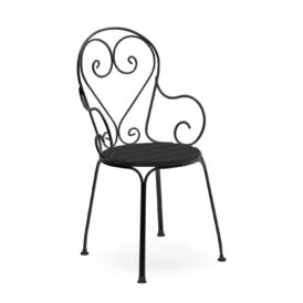 Classic karmstol no.1 - svart/svartlackerad furu