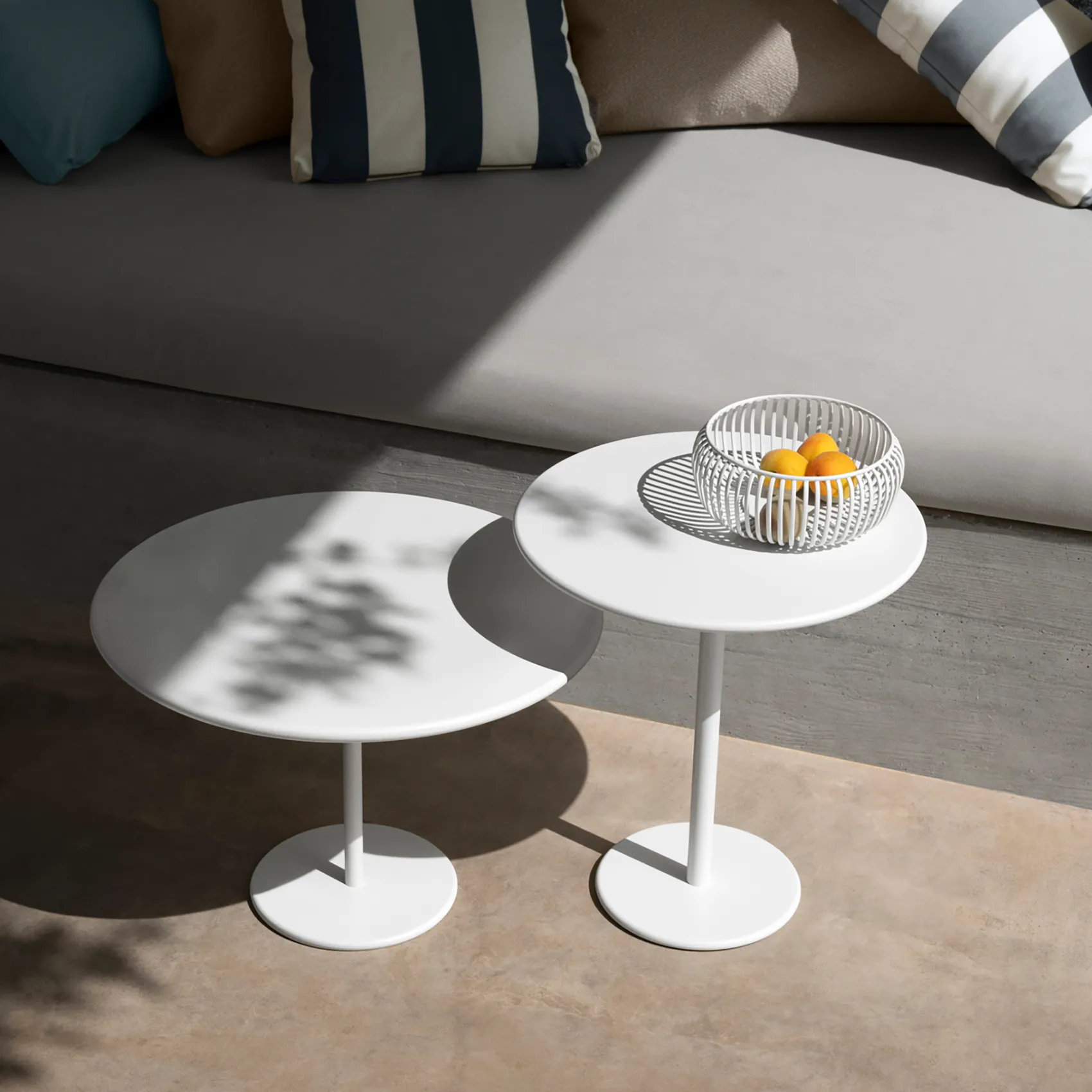 Stay sidobord vit Ø50 cm