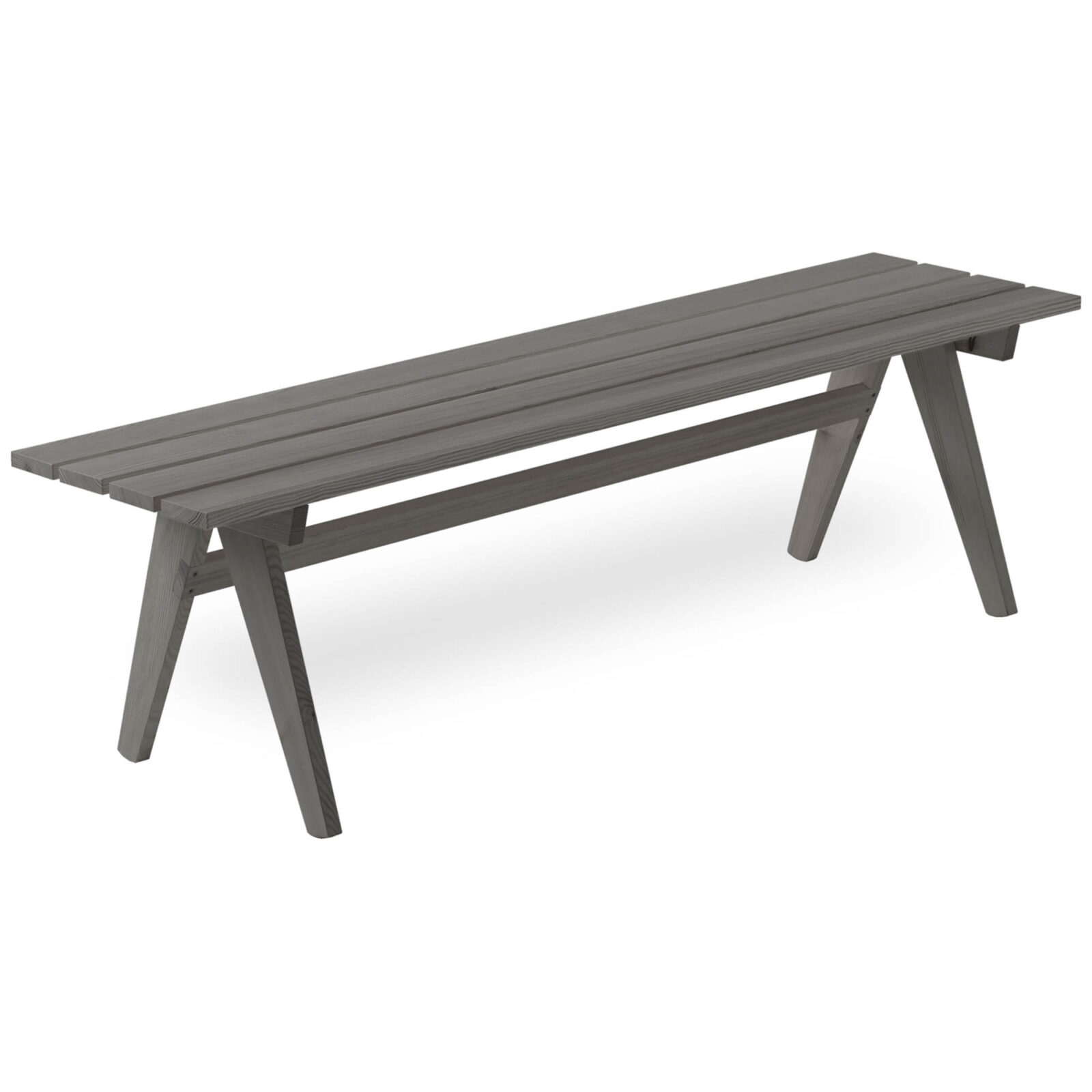 Retro bänk mörkgrå 150 cm