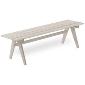 Retro bänk naturvit 150 cm