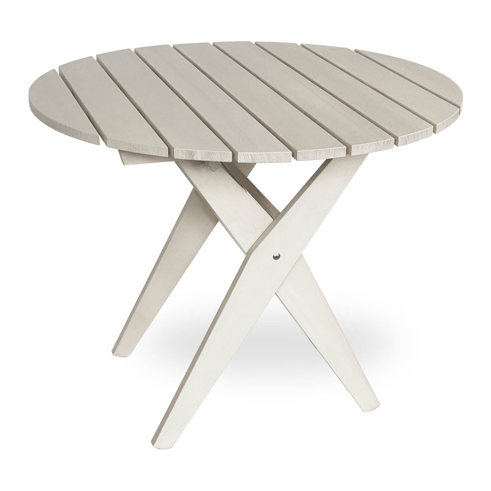 Retro bord naturvit Ø90 cm