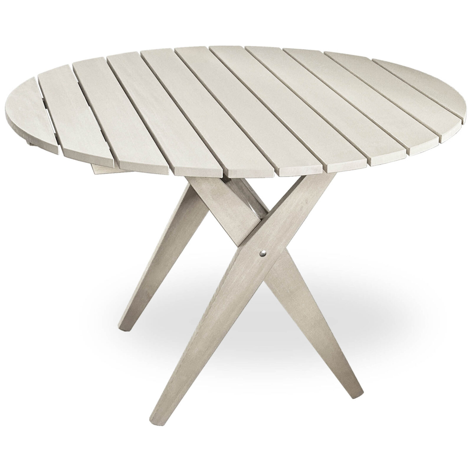 Retro bord naturvit Ø110 cm