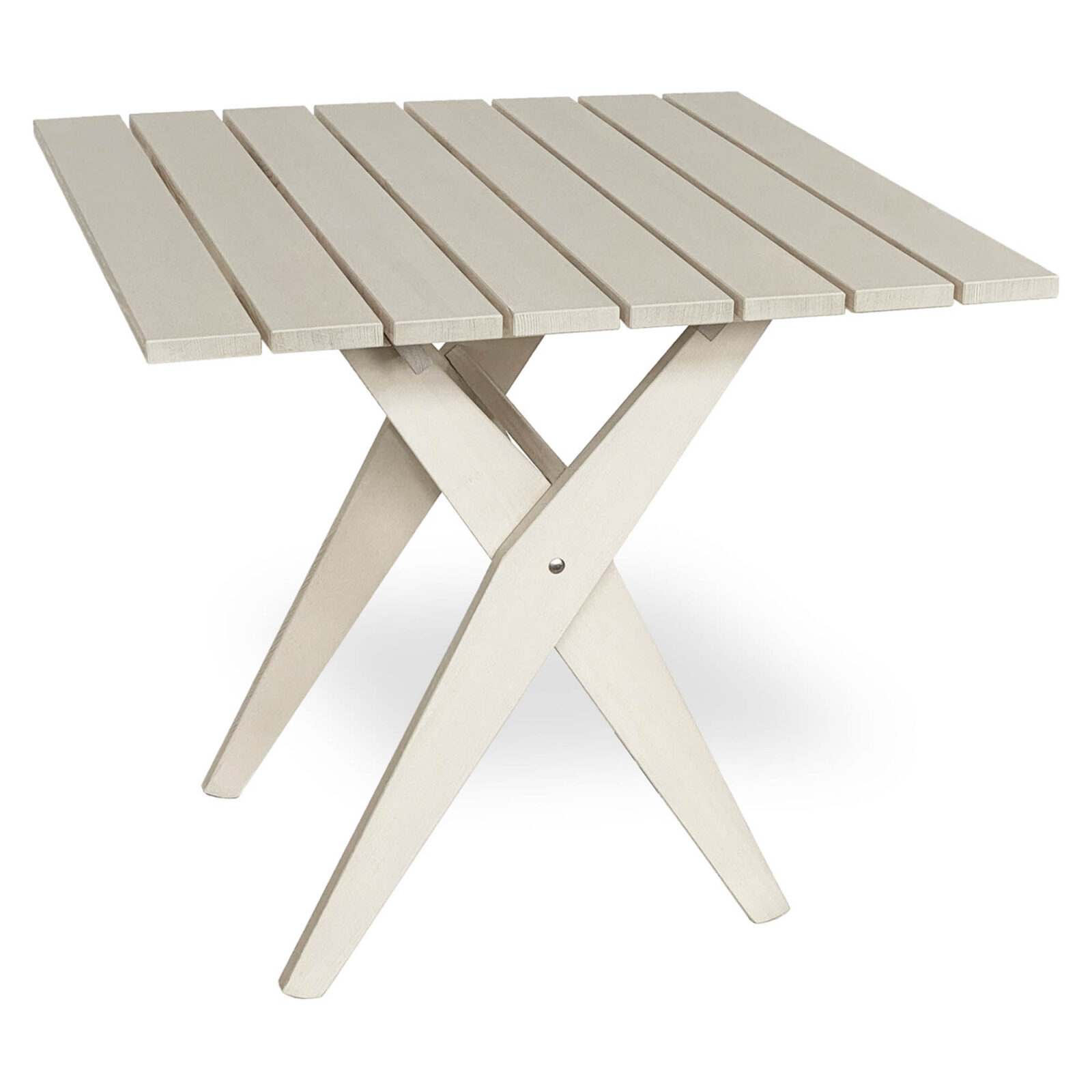 Retro bord naturvit 80x80 cm