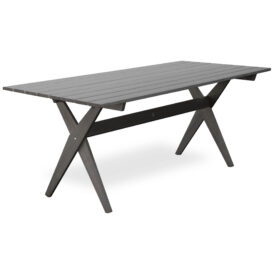 Retro bord mörkgrå 200x80 cm