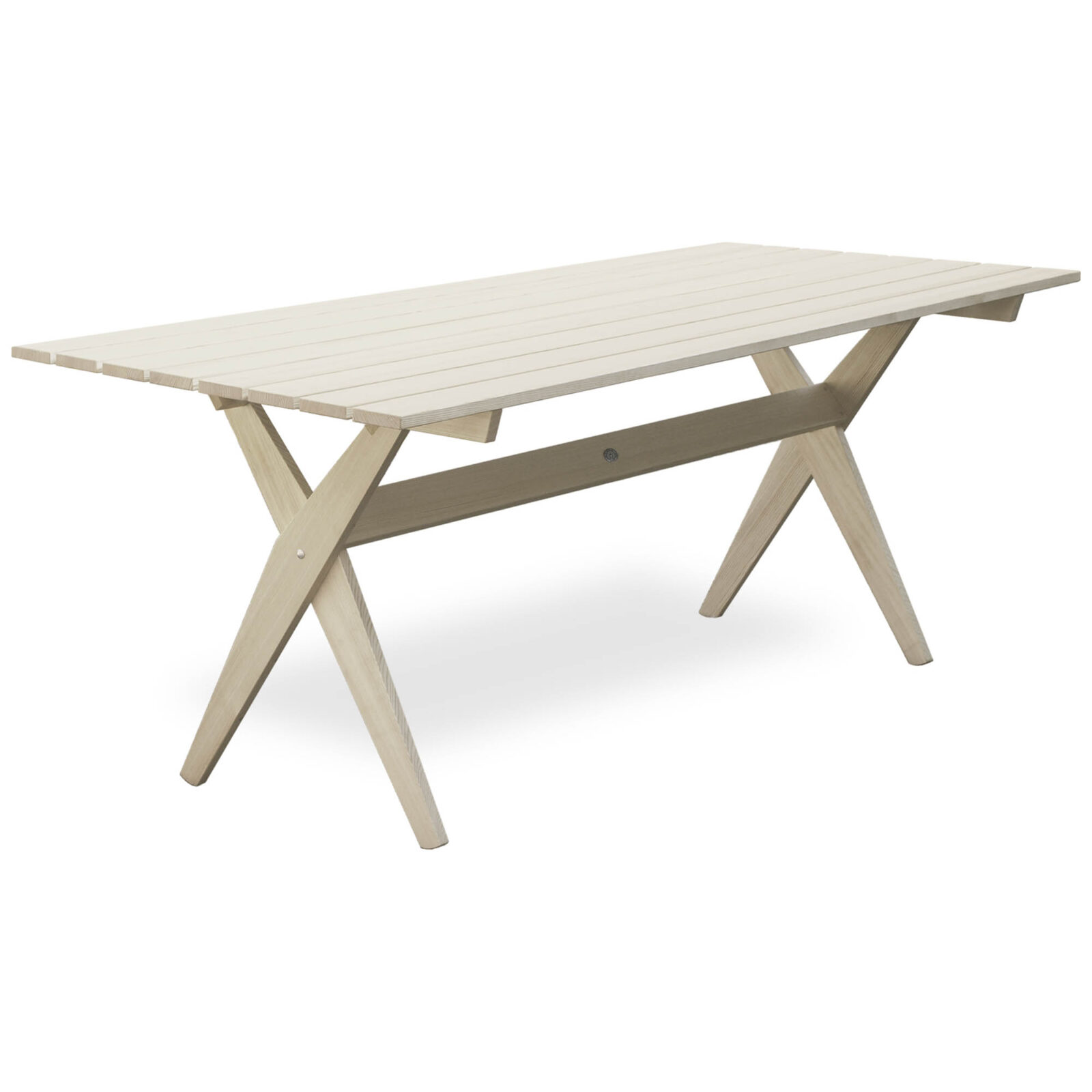 Retro bord naturvit 200x80 cm