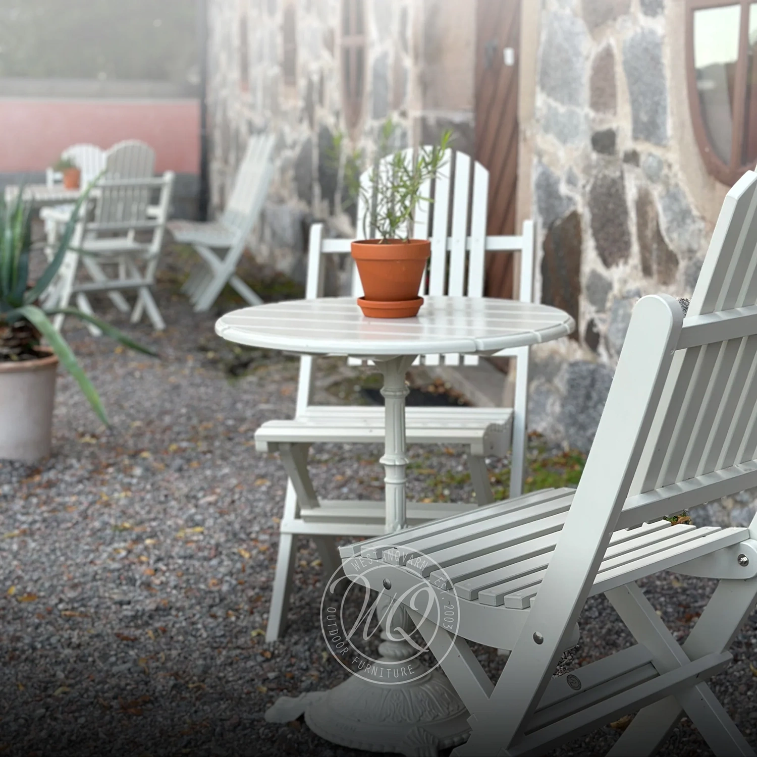Veranda stol varmvit
