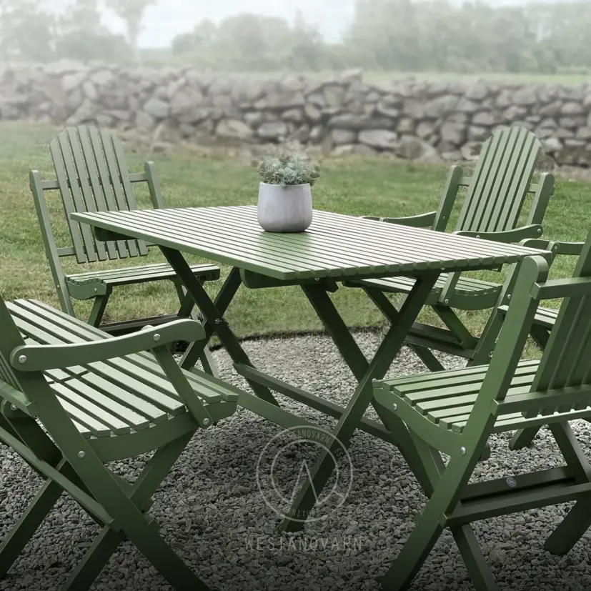 Veranda karmstol naturgrön