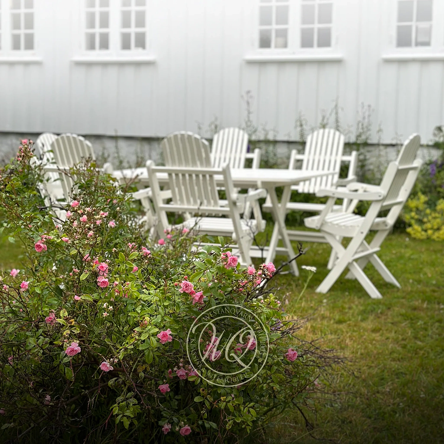 Veranda karmstol varmvit