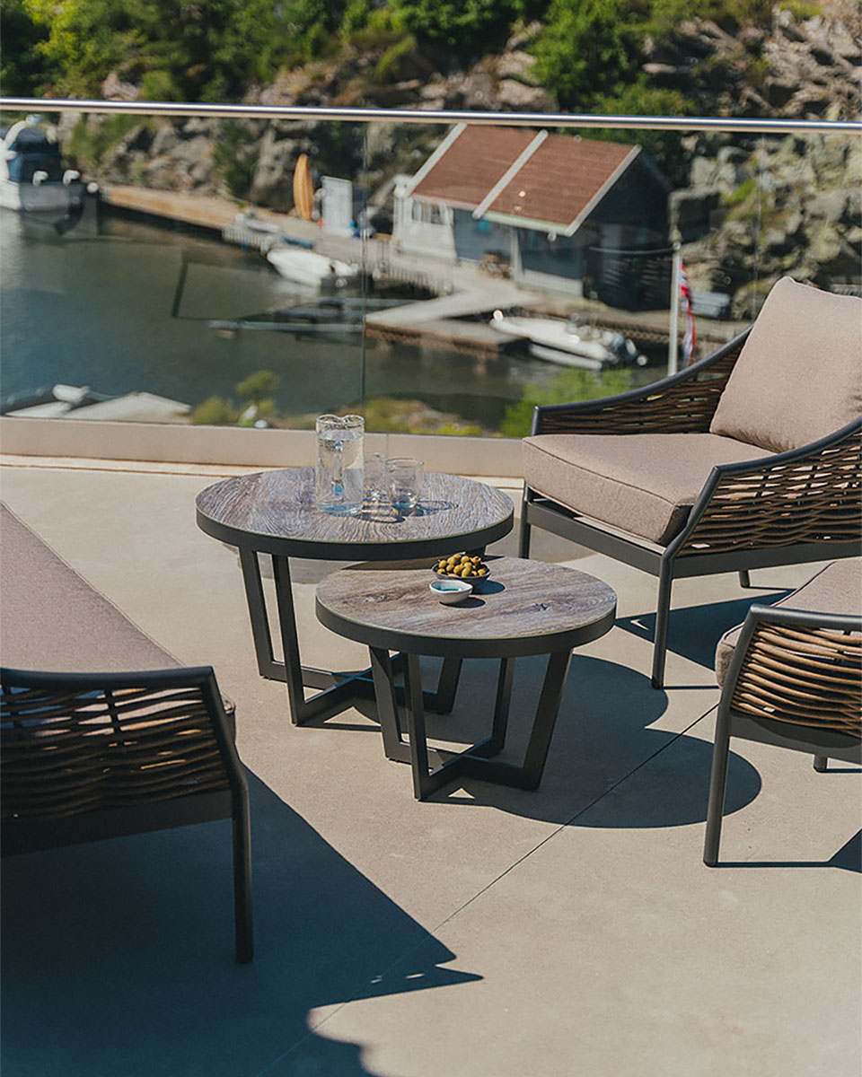 Cuba soffgrupp antracit/brun/beige allväder, inkl. bord - Bild 13