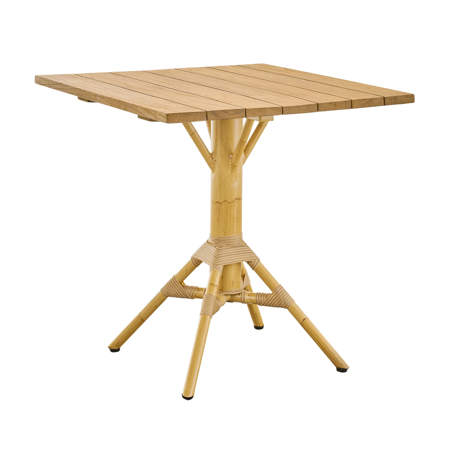 Nicole cafébord natur/teak 70x70 cm