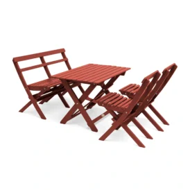 Torpet matgrupp oxidröd - 1 soffa, 2 stolar