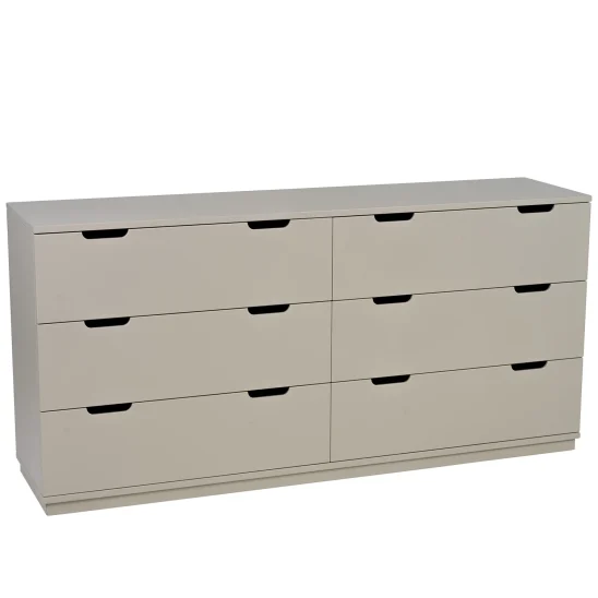 Aoko byrå 6 lådor beige