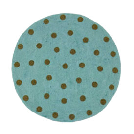 Felt Dot sittdyna ljusblå/brun Ø37 cm